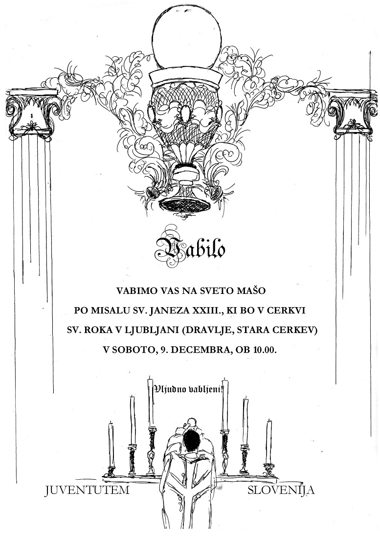 Vabilo – tradicionalna latinska sveta maša v Ljubljani, 9. 12. 2017